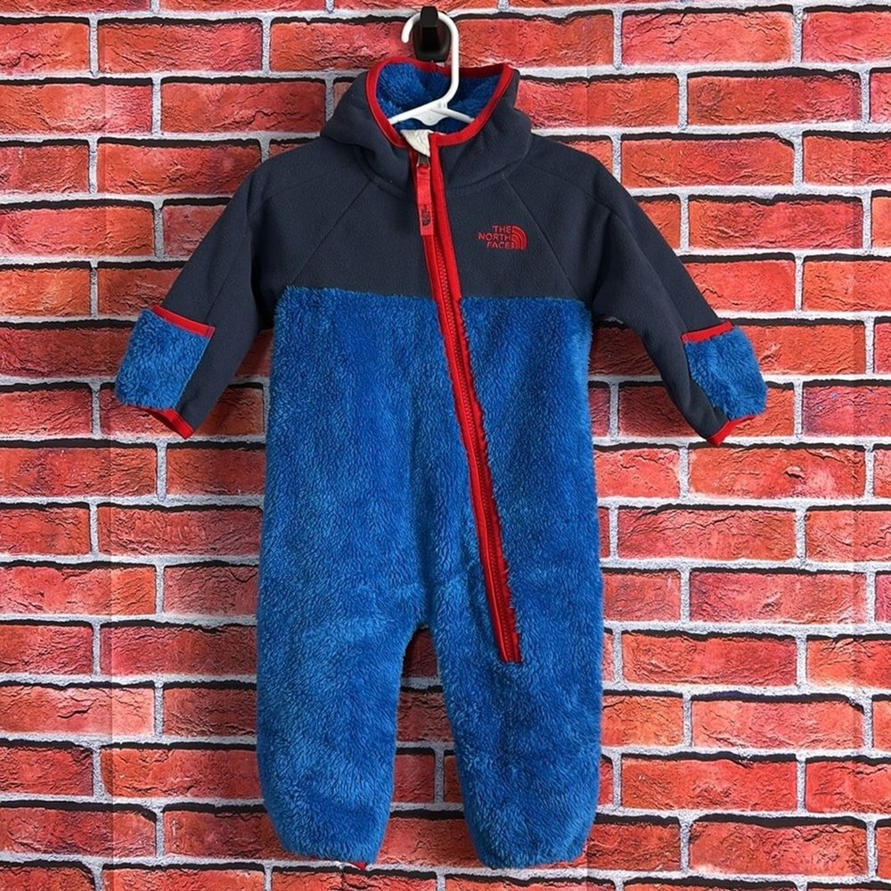The North Face Chimboraza Fleece Infant Baby Boys Bunting‎ Size 3-6 Months
